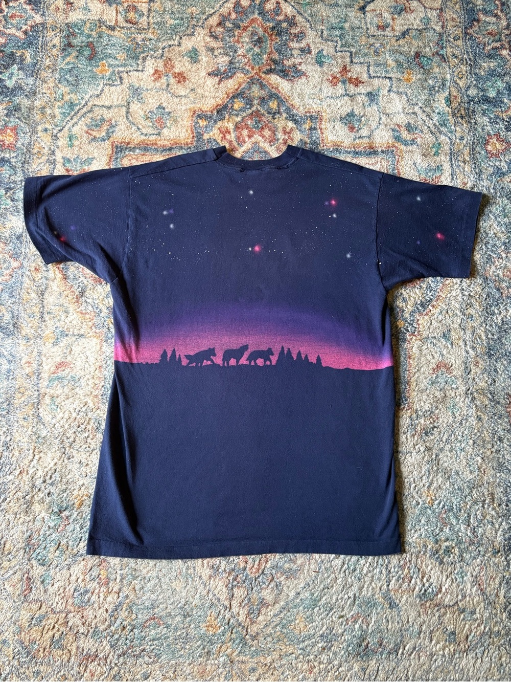 Vintage Yellowstone Wrap Around Print Nature T-shirt Size XL - Picture 2 of 5